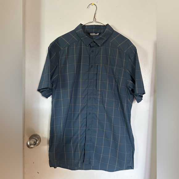 Arc'teryx Other - Arc'teryx Blue and Yellow flannel Short Sleeve